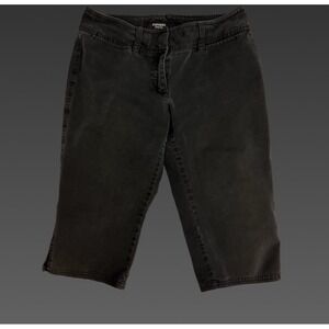 Express Black Stretch Denim Bermuda Shorts Women's 3/4